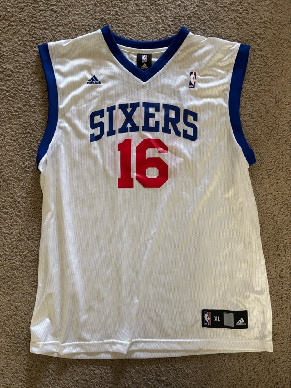 Sixers #16- Speights SIGNED Basketball Jersey